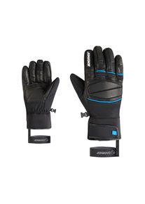 Ziener, Unisex, Skihandschuhe &raquo;GOMIN-Z AQUASHIELD &laquo; wasserdicht, winddicht, atmungsaktiv, Lederinnenhand, schwarz.persian blau, 11, Atmungsaktive, 