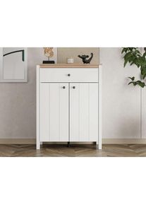 Home Affaire, Home Affaire Schuhschrank &raquo;Bedford, Schuhregal, Schuhkommode&laquo; Zwei Regale und eine Schublade. Gesamtbreite 85,5 cm, opaque wei&szlig;, 