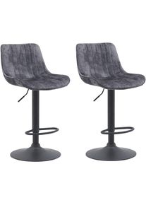 Hela Tabouret de bar &raquo;SABINE&laquo; Ensemble, pivotant, r&eacute;glable en hauteur avec ressort &agrave; gaz, look vintage