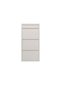 KARE Design, Schuhschrank &raquo;Caruso 3 Plus 1&laquo;, cr&egrave;me, Stahl, B/H/T: 50 cm x 115 cm x 15 cm