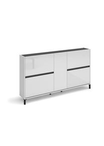 Home Affaire, Home Affaire Schuhschrank &raquo;EASY&laquo; 1 Stk. tlg., wei&szlig; hglanz, anthrazit, wei&szlig; hgl, Holzwerkstoff, B/H/T: 169 cm x 93 cm x 25,2 cm