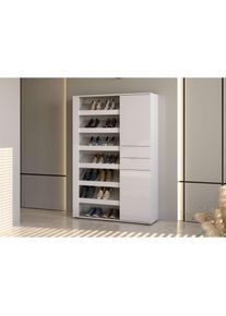 Home Affaire Armoire &agrave; chaussures &raquo;BOOST, Schuhschrank,Schuhregal, Breite 120 cm, LED optional bestellbar&laquo; 1 cuis tlg. Laqu&eacute; brillant avec 7 