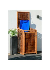 Dobar, Dobar M&uuml;lltonnenbox 240l, BxTxH: 70x83x132 cm, braun, dunkelbraun, Holzwerkstoff