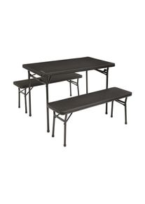 Outwell, Bierzeltgarnitur &raquo;Pemberton Picnic Set&laquo;, schwarz, Kunststoff, B/H/T: 102 cm x 70 cm x 61 cm
