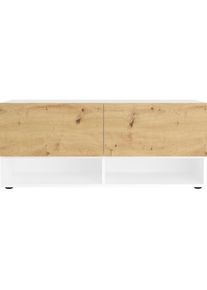 FMD, FMD Schuhbank &raquo;Belm&laquo; mit Stauraum, Breite 109 cm, brilliantwei&szlig;, artisan eiche, Holzwerkstoff, B/H/T: 109 cm x 46 cm x 42 cm