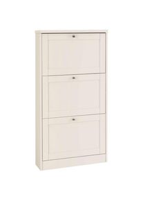 Goodproduct, GOODproduct Schuhschrank &raquo;Heide&laquo; Breite 70 cm, mit 3 Klappen und Facettenfront, H&ouml;he ca. 130 cm, kaschmir, FSC -zertifizierter 