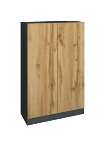 borchardt M&ouml;bel Borchardt M&ouml;bel, borchardt M&ouml;bel Schuhschrank &raquo;Vaasa, Schuhregal mit 6 F&auml;chern, h&ouml;henverstellbar&laquo; Breite 76 cm, schwarz matt, eichefarben wotan, 