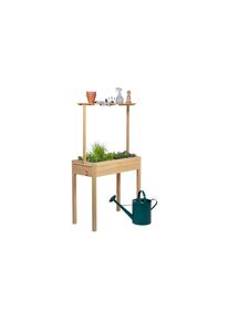 Dobar, Dobar Hochbeet &raquo;Florenz mit erh&ouml;hter Ablage&laquo;, braun, B/H/T: 80 cm x 145 cm x 40 cm