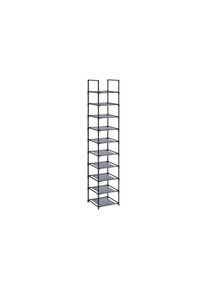 Songmics, Songmics Schuhregal &raquo;33 x 173 cm&laquo;, grau, Kunststoff, Stahl, B/H/T: 33 cm x 173 cm x 33 cm