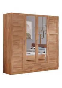Goodproduct, GOODproduct Kleiderschrank &raquo;Sabrina, nat&uuml;rlicher Landhausstil, mit Innenausstattung&laquo; Spiegel und Schubladen, teilmassiv,Buche oder Eiche,