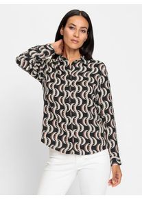 Heine Bluse Damen Gr&ouml;&szlig;e XL/XXL koralle / schwarz / wei&szlig;