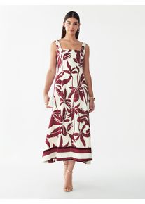 St Mrlo Kleid Damen Gr&ouml;&szlig;e 36 dunkelrot / wei&szlig; Sommerkleid