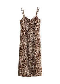 next Kleid Damen Gr&ouml;&szlig;e 48 hellbeige / dunkelbraun