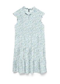 Vero Moda Petite Sommerkleid 'VMALBA' Damen Gr&ouml;&szlig;e 42 hellblau / grasgr&uuml;n / wei&szlig;