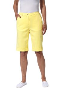 Damen Jeansbermudas mit Dehnbund hinten zitrone