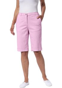 Damen Jeansbermudas mit Dehnbund hinten ros&eacute;