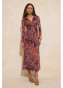Trendyol Kleid Damen Gr&ouml;&szlig;e 38 flieder / brombeer / rostrot / burgunder Sommerkleid