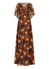 Kraimod Abendkleid Damen Gr&ouml;&szlig;e 48 orange / dunkelrot / schwarz Sommerkleid
