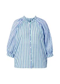 Ulla Popken Bluse Damen Gr&ouml;&szlig;e XXXL/4XL blau / gr&uuml;n / schwarz