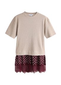 next Kleid Damen Gr&ouml;&szlig;e XXL/XXXL beige / burgunder / wei&szlig;