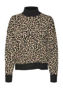V&eacute;ro Moda Vero Moda Pullover 'VMARIA' Damen Gr&ouml;&szlig;e M beige / schwarz
