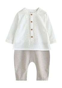 next, Gar&ccedil;ons Barboteuse / body, greige / blanc