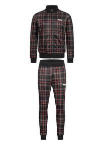 Lonsdale Surv&ecirc;tement 'Welwyn' Homme rouge fonc&eacute; / noir / blanc taille S