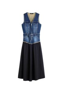 Desigual, Femmes Robe-chemise, bleu marine / bleu denim