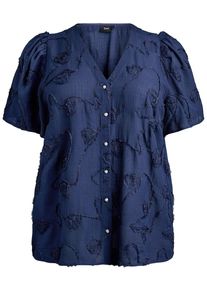 ZIZZI, Femmes Chemisier 'MTALIA', bleu marine