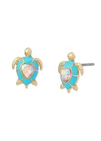 Betsey Johnson, Femmes Boucles d'oreilles 'Cowabunga-Schildkr&ouml;ten', turquoise / or