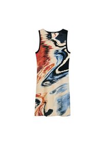 Desigual, Femmes Robe, beige / marine / bleu roi / rouge orang&eacute;