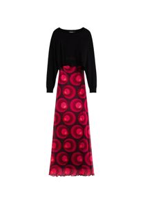 Desigual, Femmes Robe, rouge / noir