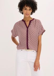 Oversize-Bluse aus flie&szlig;endem Chiffon in lila, Gr&ouml;sse 52, bonprix