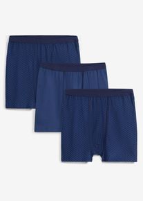 Mittellange Highwaist Boxershorts eng mit weicher Baumwolle (3er Pack) in blau, Gr&ouml;sse 4 (S), 95% Baumwolle, bonprix