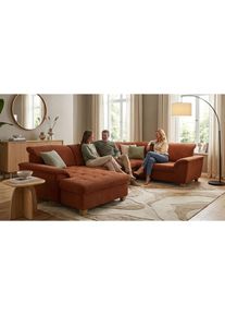Goodproduct, GOODproduct Wohnlandschaft &raquo;Eggery 352 x 214 cm, auch mit Schlaffunktion & Bettkasten, Holzf&uuml;sse&laquo; Kopfteile verstellbar, U-Form, aus Pet 