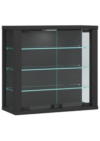 Mid.you H&auml;ngevitrine , Anthrazit , Holzwerkstoff , 3 F&auml;cher , 43x40x18 cm , h&auml;ngend , Esszimmer, Vitrinen, H&auml;ngevitrine