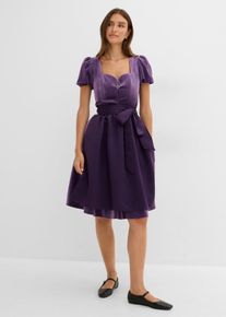 Dirndl avec tablier (ens. 2 pces) en violet, Taille 46, Couleur/Motif: violet fonc&eacute;, bonprix