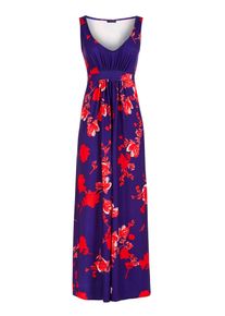 HotSquash Kleid 'Empire' Damen Gr&ouml;&szlig;e 48 dunkelblau / pfirsich / hummer Sommerkleid