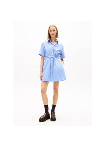 Tommy Jeans, Unisex, Hemdblusenkleid &raquo;TJW MINI STRIPE SHIRT DRESS&laquo; Eingrifftaschen mit Taillen Bindeband, Relaxed Fit, empire blau, stripe, S (36), N-