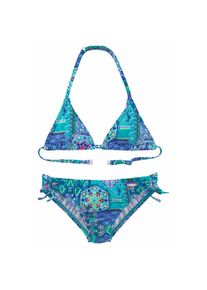 Buffalo, Unisex, Triangel-Bikini &raquo;Shari Kids&laquo; im Folklore-Print, t&uuml;rkis, bedruckt, 122/128, N-Gr, Modischer Folklore-Print