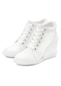 Lascana, Unisex, Lascana Sneaker &raquo;Freizeitschuh, Halbschuh, Keilstiefelette, Stiefelette,&laquo; mit innenliegendem Keilabsatz und eleganten Spitzendetails,