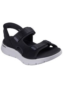 Skechers, Unisex, Sandale &raquo;GO WALK FLEX SANDAL-EASY ENTRY&laquo; Sommerschuh, Sandalette, Slip-In mit atmungsaktiver Goga Mat Sohle, schwarz, grau, 45, 