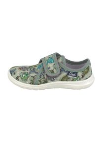 Beck Hausschuh 'Saurier' Jungen Gr&ouml;&szlig;e 26 indigo / grau / gr&uuml;n / khaki