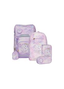 Beckmann, Unisex, Schulrucksack &raquo; Schulthek-Set Classic&laquo;, violett, B/H/T: 24cm x 37cm x 25cm, Optimaler Tragekomfort durch R&uuml;cken-, H&uuml;ft- und 