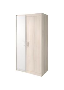 Parisot, Kleiderschrank &raquo;Charly&laquo;, akaziefarben, wei&szlig;, B/H/T: 85 cm x 179 cm x 52 cm