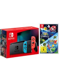 Nintendo Switch, Konsolen-Set &raquo;Switch + Super Mario Galaxy + Super Mario Galaxy 2&laquo; 32 GB, neonrot, neonblau, Spieler k&ouml;nnen bis zu acht Switch-