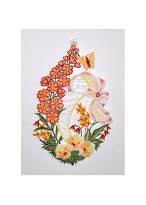 Stickereien Plauen, Fensterbild &raquo;Blumenwiese&laquo; Hakenaufh&auml;ngung, bunt, Polyester