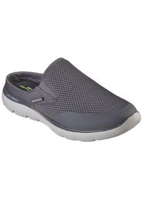 Skechers, Unisex, Clog &raquo;SUMMITS&laquo; , Sommerschuh, Schlappen, Urlaub, im sportiven Look, grau, 43, L&auml;ssiger Schlupfschuh mit heller Sohle