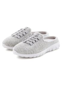 Vivance Dreams By Lascana, Unisex, Vivance Dreams by Lascana Pantolette &raquo;Sneaker, Hausschuh,&laquo; Slipper, Pantoffel, Clog VEGAN, hellgrau, 36, Sneaker 