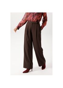 Aniston Casual, Unisex, Aniston CASUAL Anzughose mit Bundfalten, dunkelbraun, 44, N-Gr, L&auml;ssig geschnittene Hose aus elastischer Stoff-Qualit&auml;t